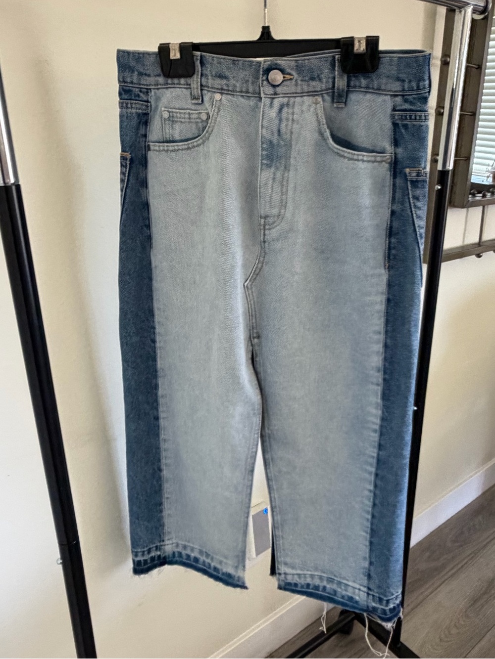 Stella McCartney Two-Tone Denim Midi Skirt NWT
